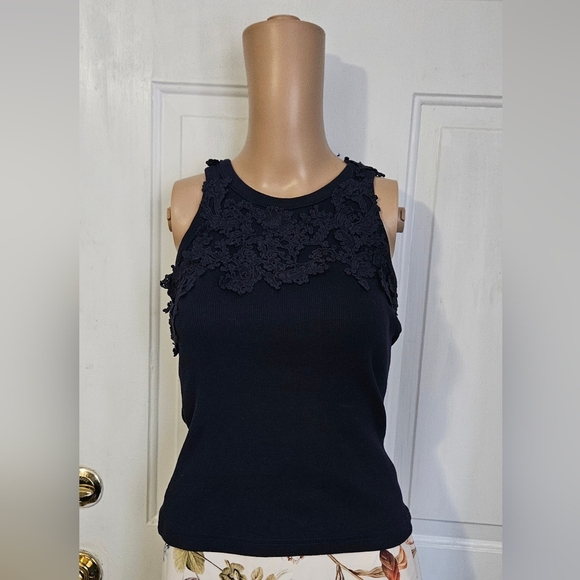 Caroline Constas Navy Blue Tank Top - Picture 1 of 7